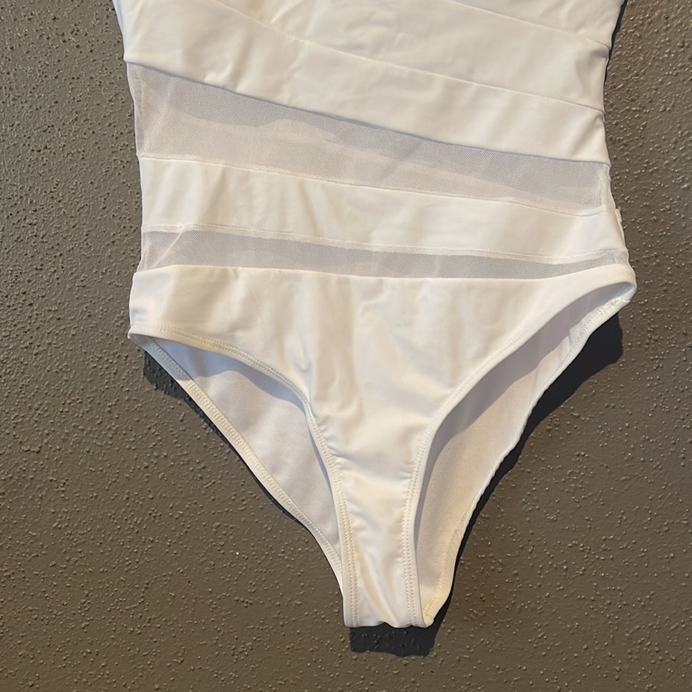 Pink Lily Beyond the Sea Mesh One Piece One Shoulder Swimsuit - Picture 10 of 16